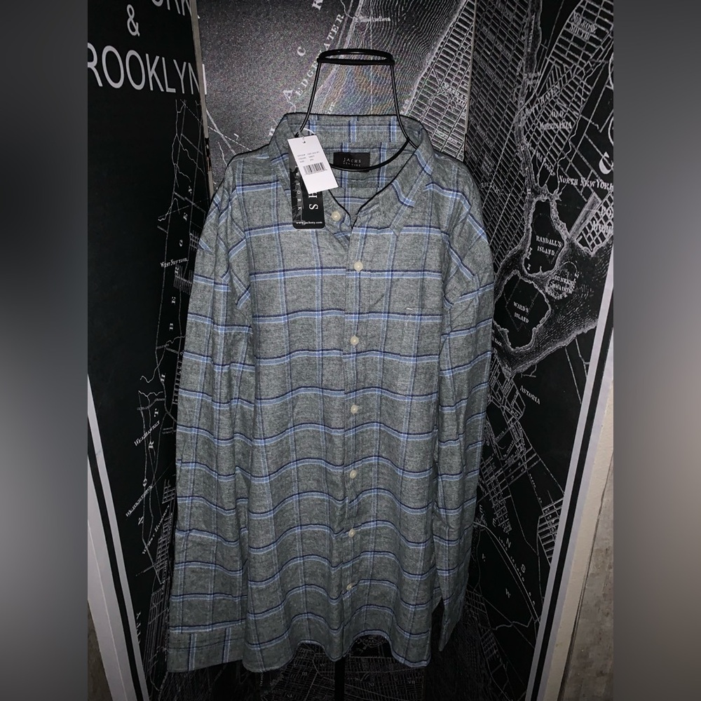 Jachs New York Men's Plaid OutdoorLongsleeve Button Up Cotton New